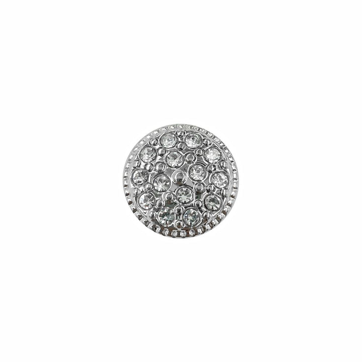 Shiny Glittery Round Shape Diamond Fancy Party Wear Metal Buttons