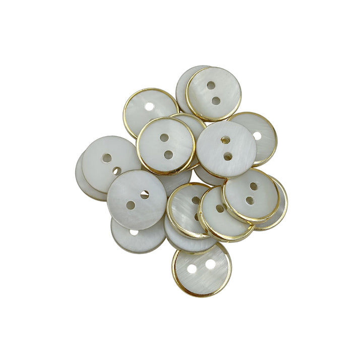 Fancy Premium Round Shape 2-Hole 11mm Shirt/Kurta Natural Buttons