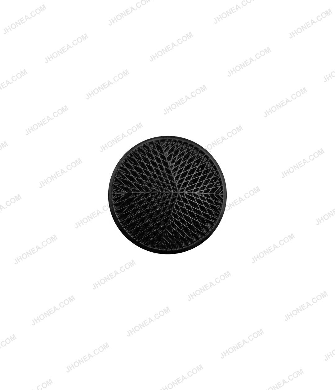 Classic Engraved Design Matte Black Metal Loop Buttons for Clothing