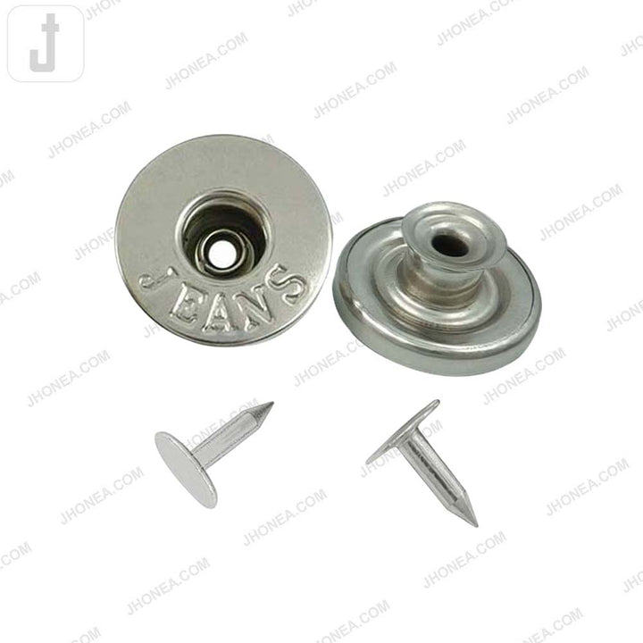 Round Shape Engraved Jeans Metal Button for Denim Pants