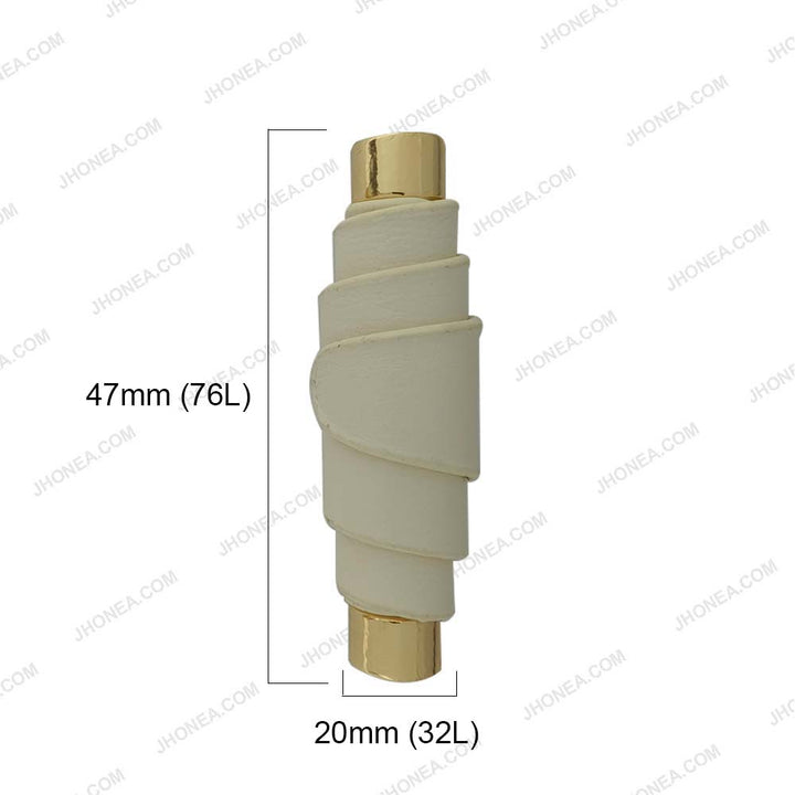Modern PU Leather Down Loop Buttons for Designer Coats and Apparel