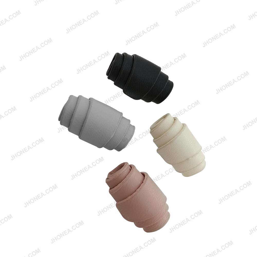 Stylish Decorative Croissant Design PU Leather Buttons for Clothing Accessories