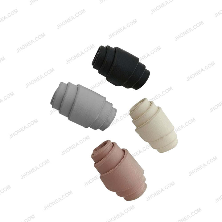 Stylish Decorative Croissant Design PU Leather Buttons for Clothing Accessories