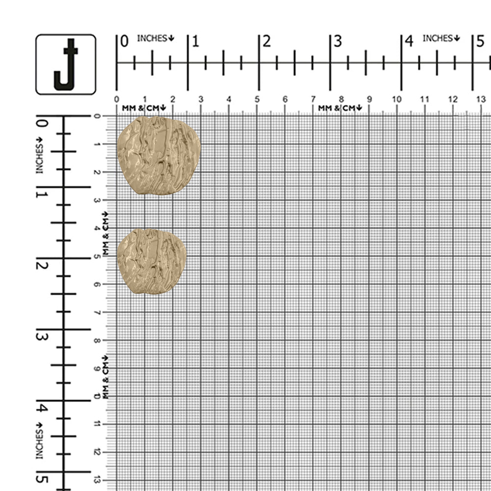 Funky Apple Shape Downhole Loop Shank Metal Button