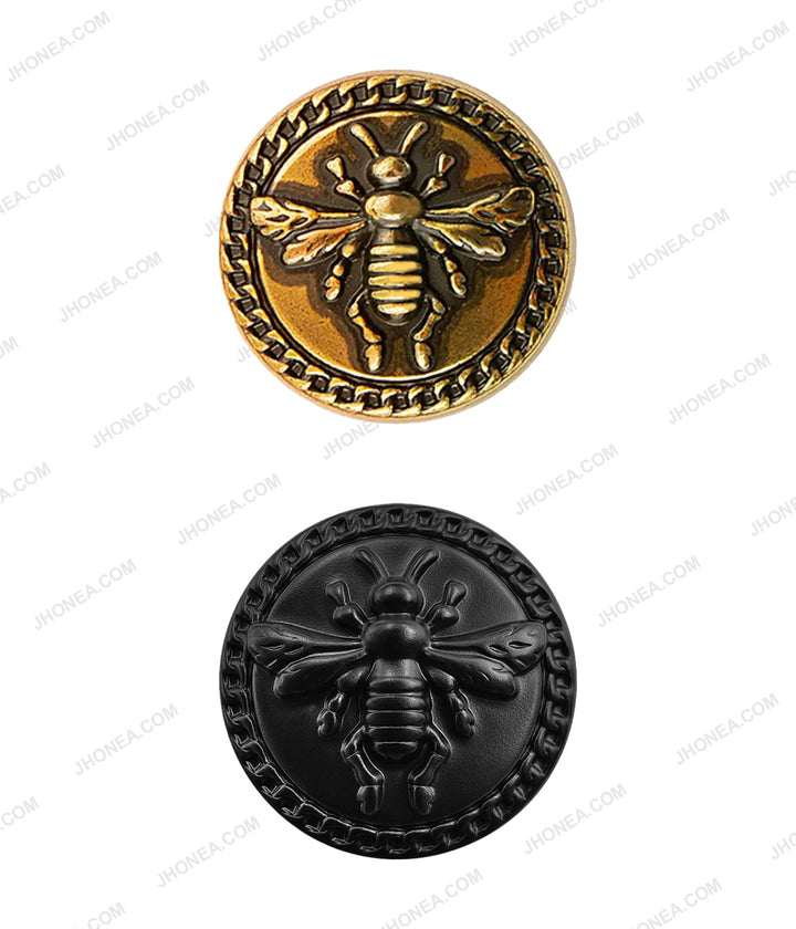 20mm (32L) Honeybee Design Metal Buttons