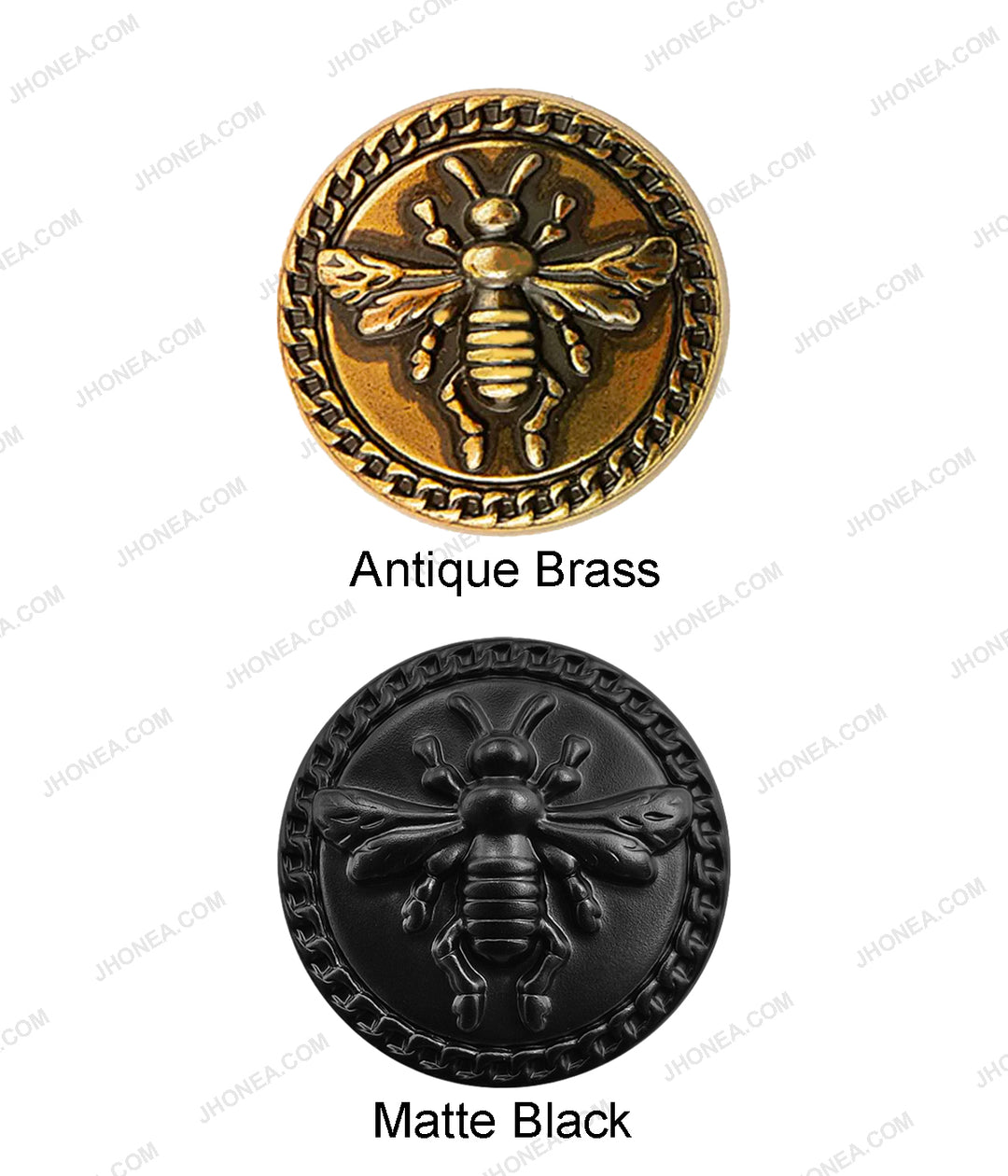 20mm (32L) Honeybee Design Metal Buttons