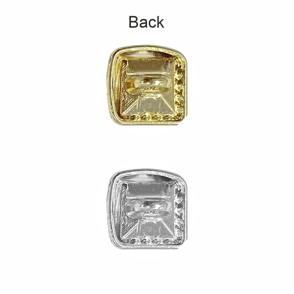 Sparkling Shiny Square Shape Diamond Fancy Metal Buttons for Kurta/Shirts