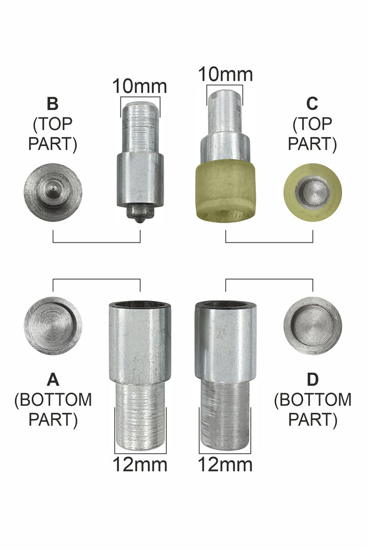 Die Mold Set Easy Tool for Flat Surface Bowl Snap Buttons