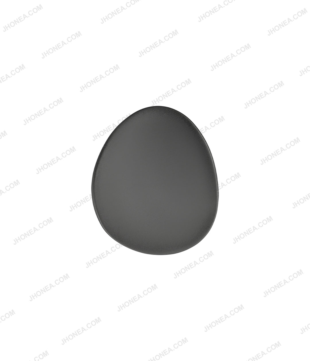 Smooth Drop Shape Matte Grey Downhole Loop Shank Metal Buttons