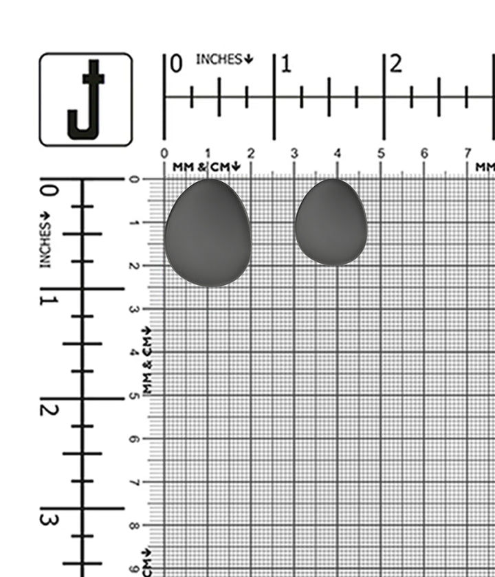 Smooth Drop Shape Matte Grey Downhole Loop Shank Metal Buttons