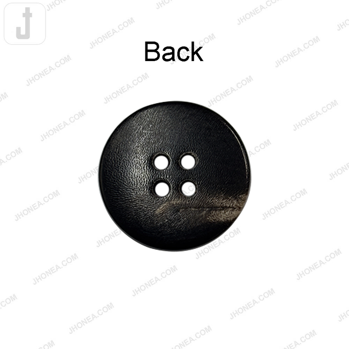 Premium Polished Real Horn 4 Hole Sewing Buttons for Coats/Blazers/Suit