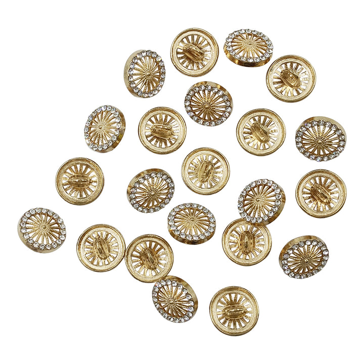 Shiny Glittery Rounded Diamond Fancy Party Wear Metal Buttons