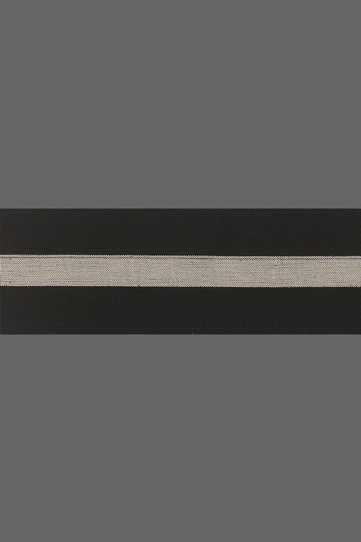 Wide Golden Glitter Striped Soft White & Black Elastic