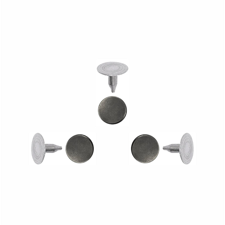 Classic Round Gunmetal Rivet Fastener Studs for Jeans/Jackets/Denim Clothing