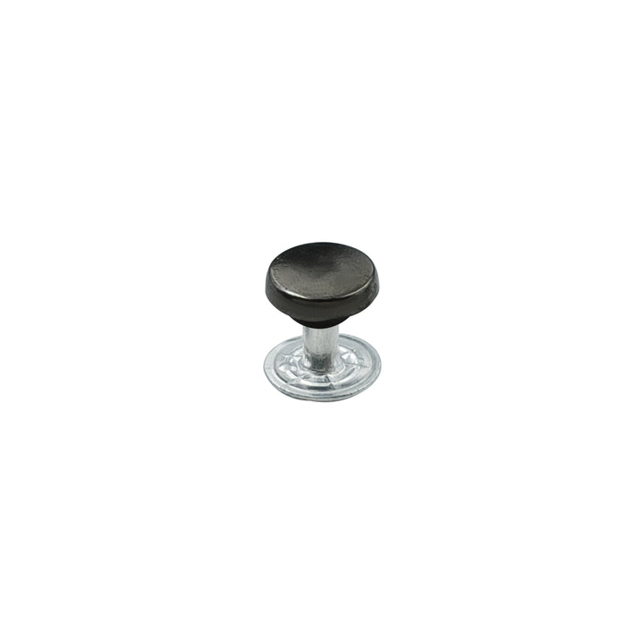 Classic Round Gunmetal Rivet Fastener Studs for Jeans/Jackets/Denim Clothing