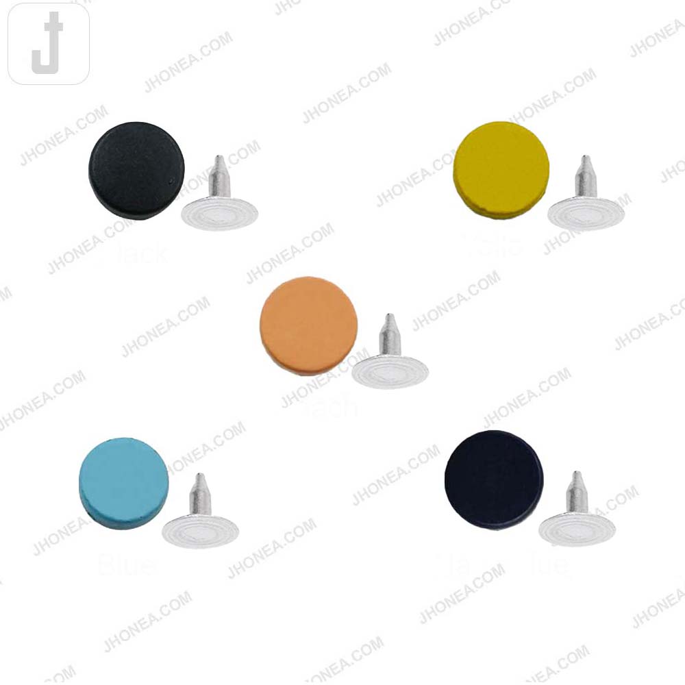 6mm Colored Rivet Fastener Stud for Garments/Bags. Black, Yellow, Peach, Blue, Navy Blue