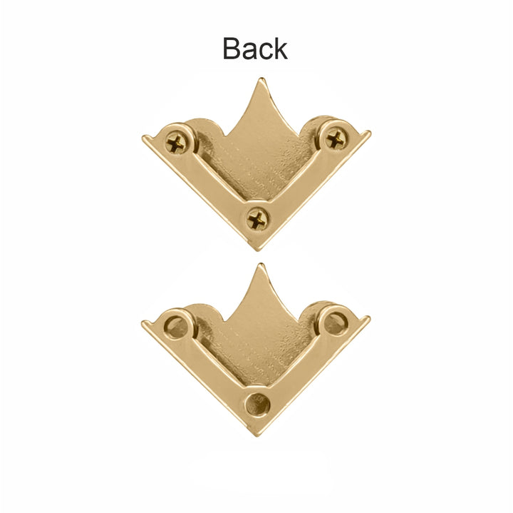 Elegant Engraved Gold Collar Corner Tips for Shirts & Jackets