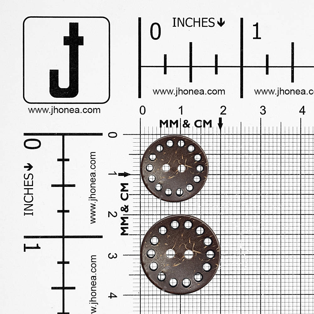 Eco-Friendly 2 Hole Coconut Shell Buttons