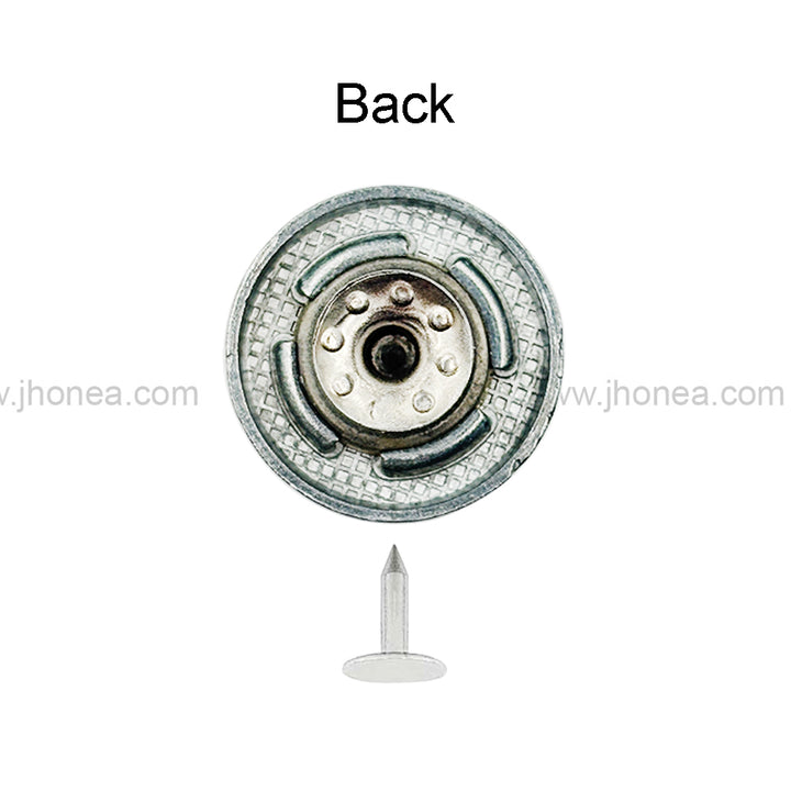 Elegant 17mm(28L) Matte Finish Metal Jeans Button for Denim Clothing