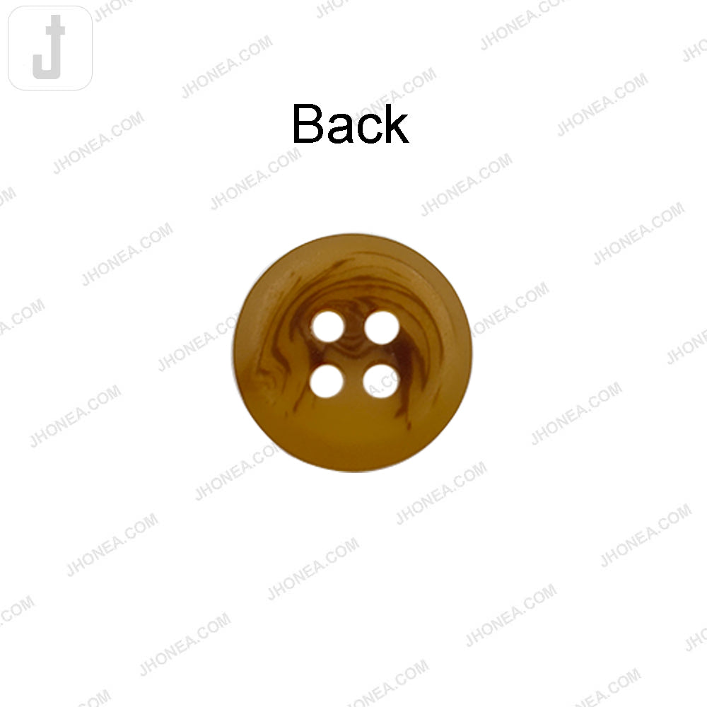 12mm(20L) Round Shape Brown 4-Hole Shirt Button