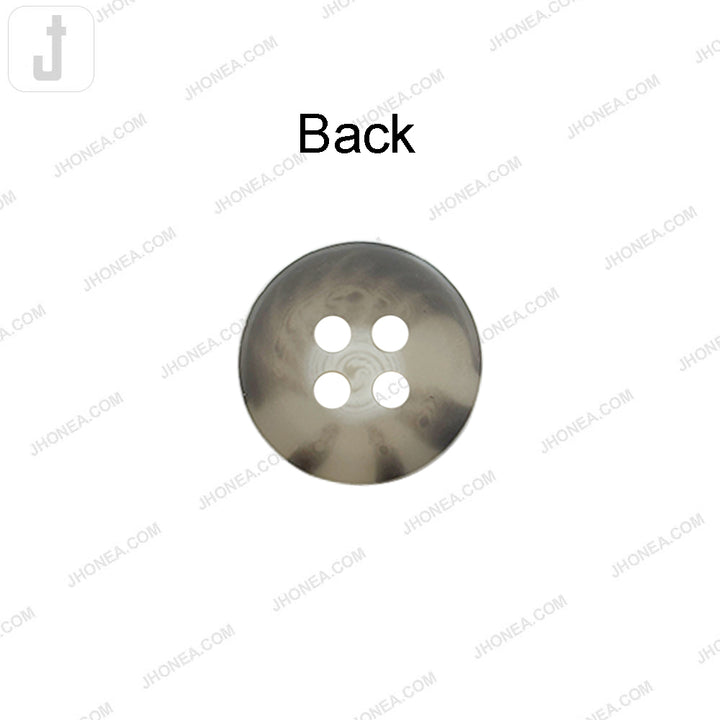 Grey Shaded 12mm Polyester 4-Hole Button for Men/Women/Kids