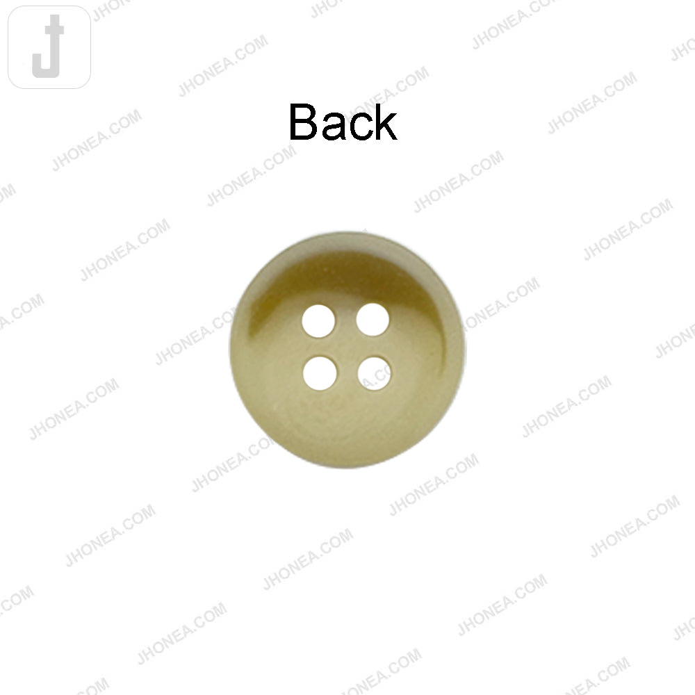 Round 4-Hole Rim Design 11mm Polyester Button for Sweaters/Cardigans