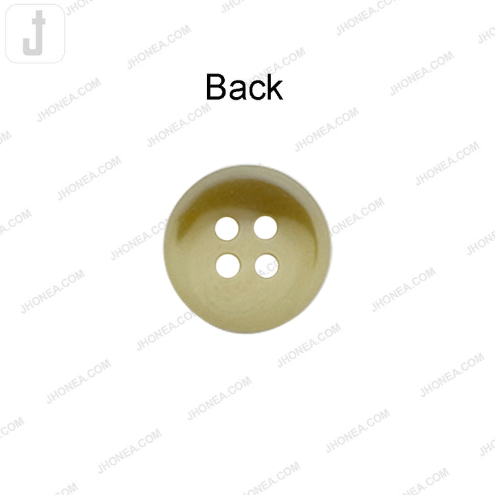 Round 4-Hole Rim Design 11mm Polyester Button for Sweaters/Cardigans