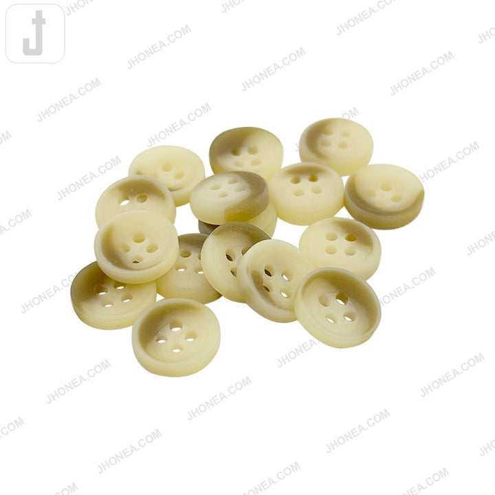 Round 4-Hole Rim Design 11mm Polyester Button for Sweaters/Cardigans
