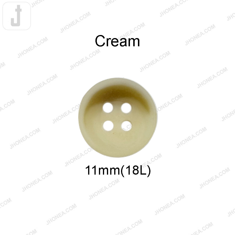 Round 4-Hole Rim Design 11mm Polyester Button for Sweaters/Cardigans