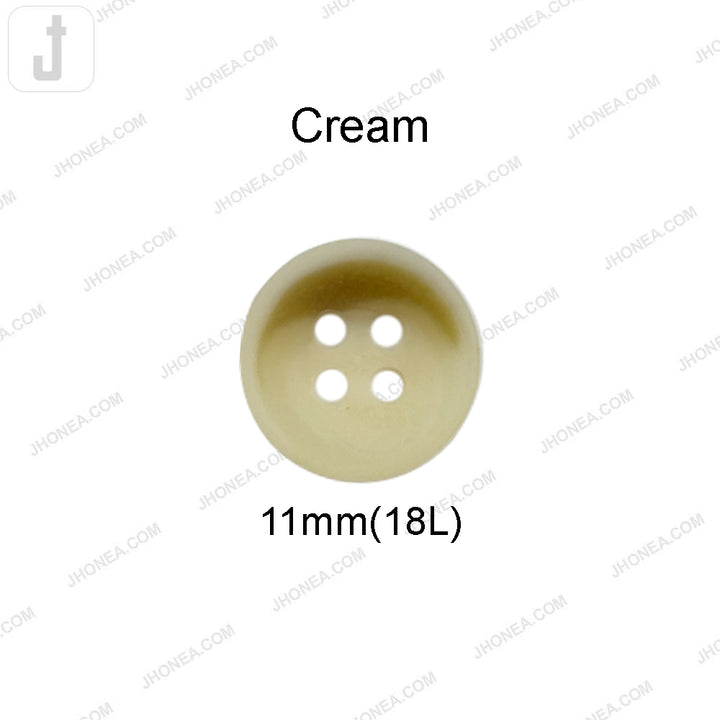 Round 4-Hole Rim Design 11mm Polyester Button for Sweaters/Cardigans