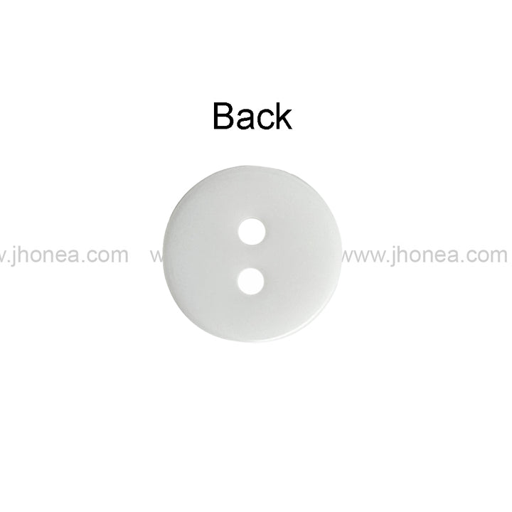 2-Hole Round Shape 12mm(20L) Poly Button