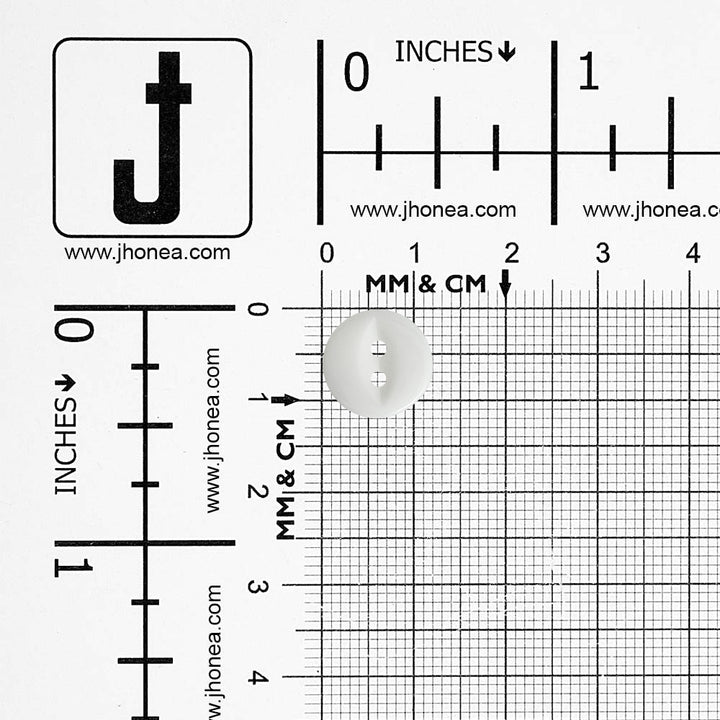 2-Hole Round Shape 12mm(20L) Poly Button
