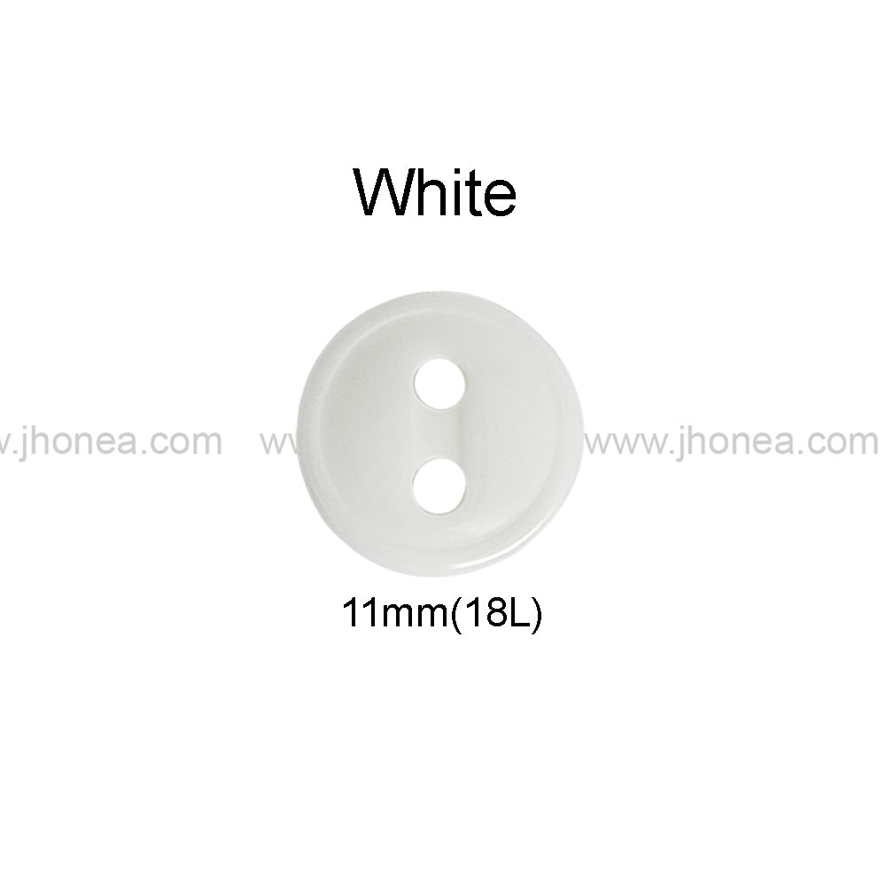 Round Shape Rim Design 11mm(18L) Poly Shirt Button