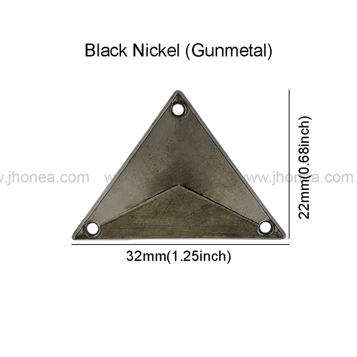 Elegant Triangle Shape Metal Clothing Accessory for Bags and Garments