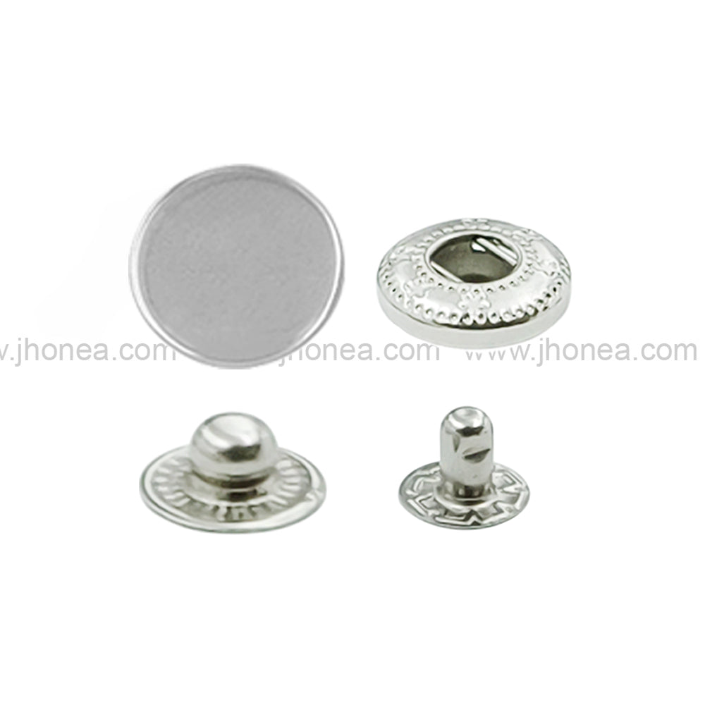 Smooth Flat Surface Snap Buttons for Denim Clothing