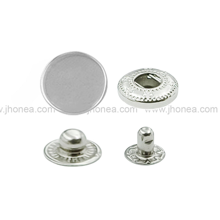 Smooth Flat Surface Snap Buttons for Denim Clothing