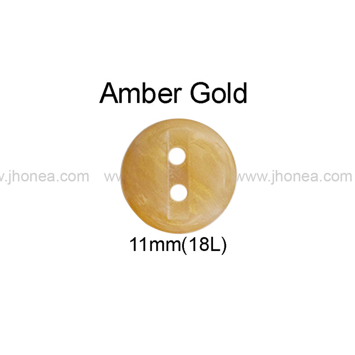 Smooth Pearlescent 2-Hole Poly Buttons for Clothing
