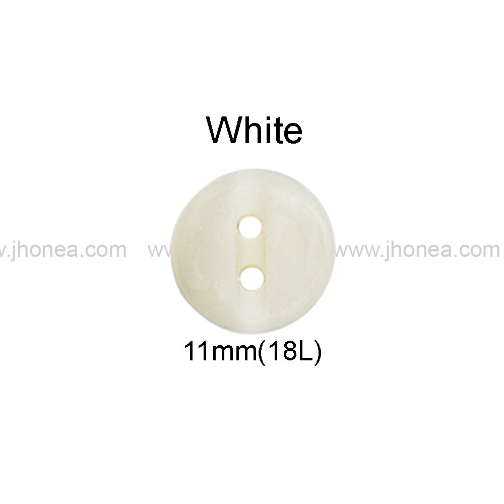 Smooth Pearlescent 2-Hole Poly Buttons for Clothing