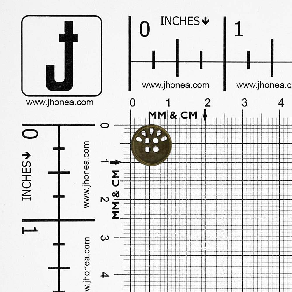 Round Shape Very Unique Design 4-Hole Metal Buttons