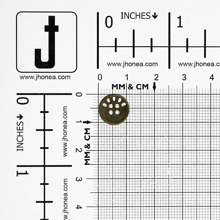 Round Shape Very Unique Design 4-Hole Metal Buttons