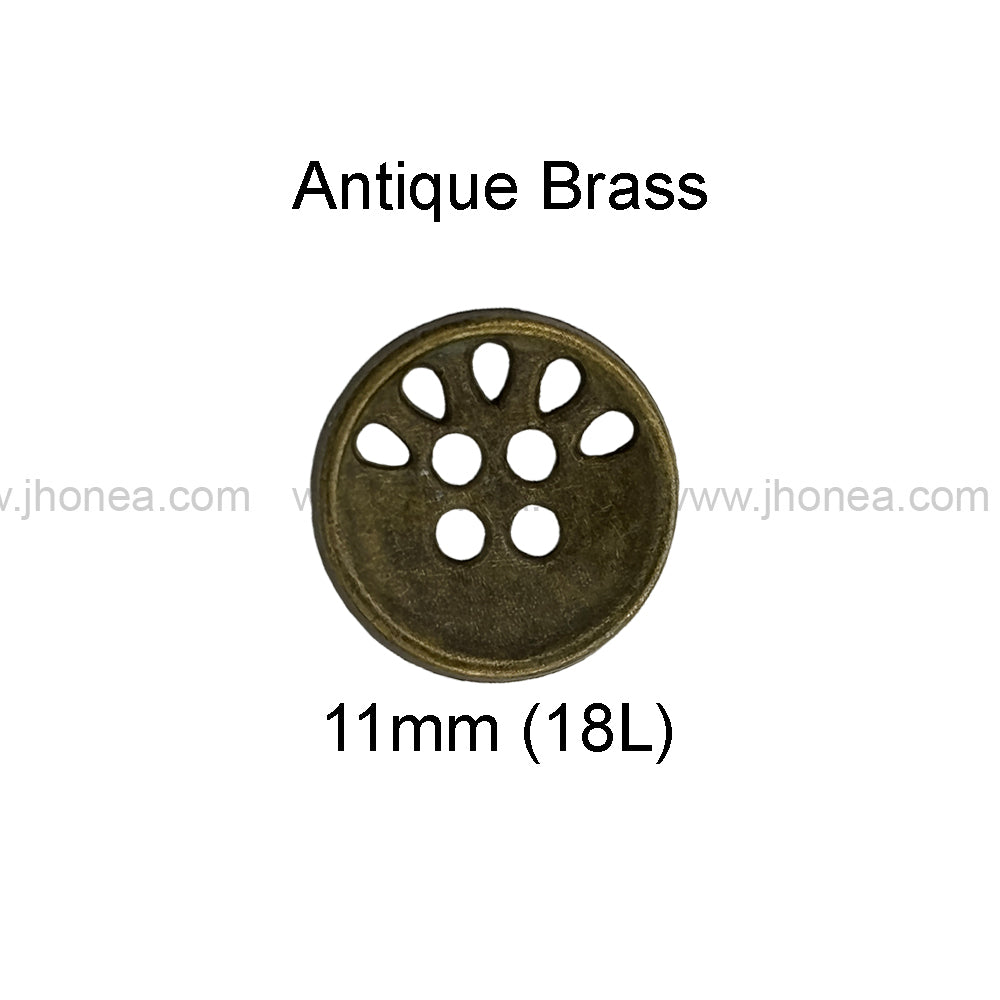 Round Shape Very Unique Design 4-Hole Metal Buttons