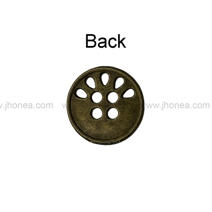 Round Shape Very Unique Design 4-Hole Metal Buttons