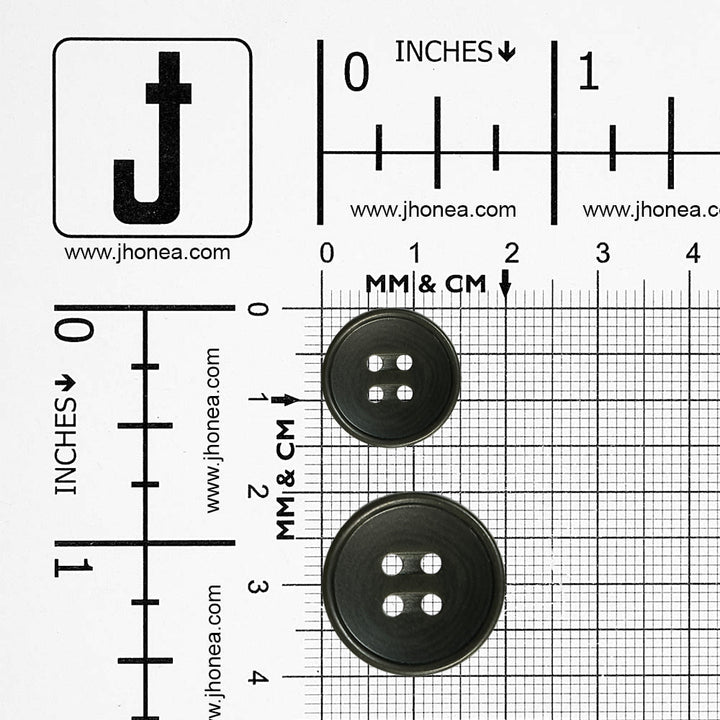 Olive Green 4-Hole Polyester Buttons with Engraved Mens Fashion Design