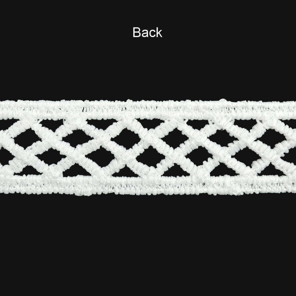 Criss-Cross Design White Guipure Lace Trim Border – JHONEA