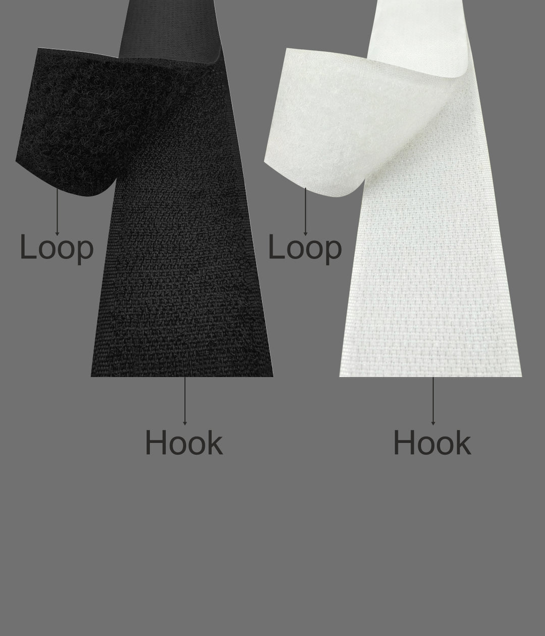 Hook & Loop Fastening Stick Grip Black/White Sew On Velcro Lace Tape