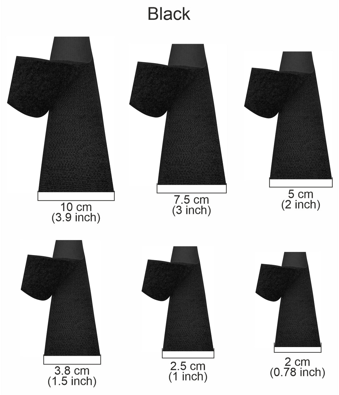 Hook & Loop Fastening Stick Grip Black/White Sew On Velcro Lace Tape