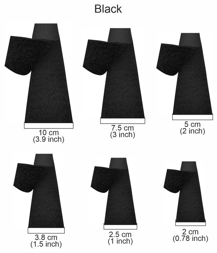 Hook & Loop Fastening Stick Grip Black/White Sew On Velcro Lace Tape
