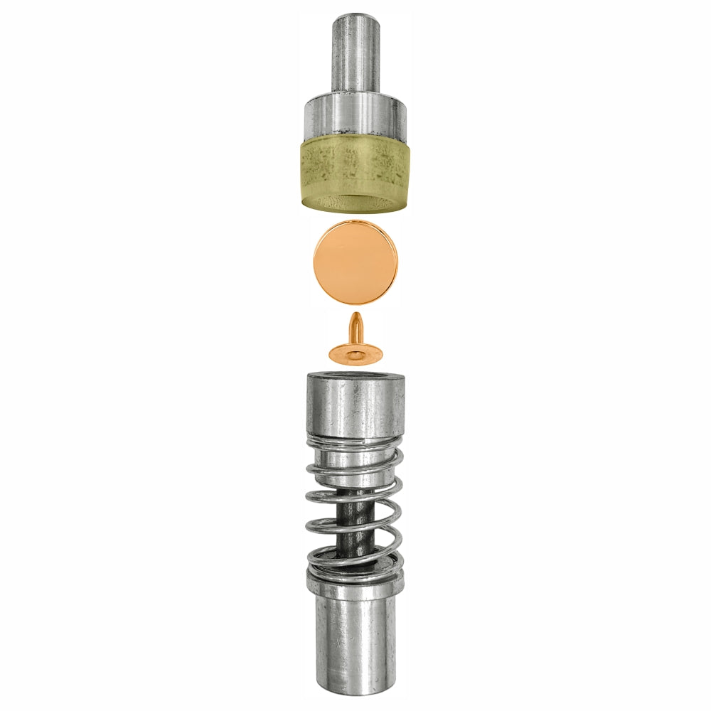 Flat Rivet Fastener Stud Mold Die Set for Leather, Denim, and Canvas Pressing