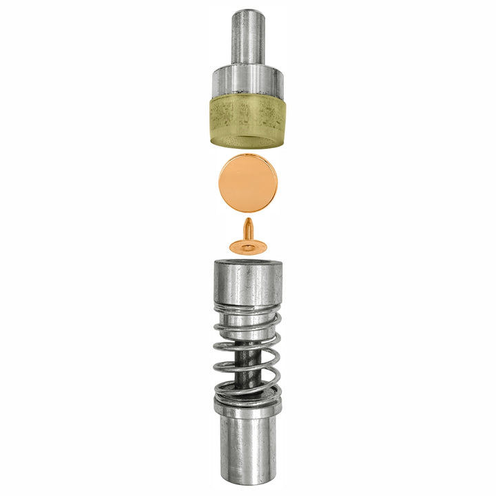 Flat Rivet Fastener Stud Mold Die Set for Leather, Denim, and Canvas Pressing