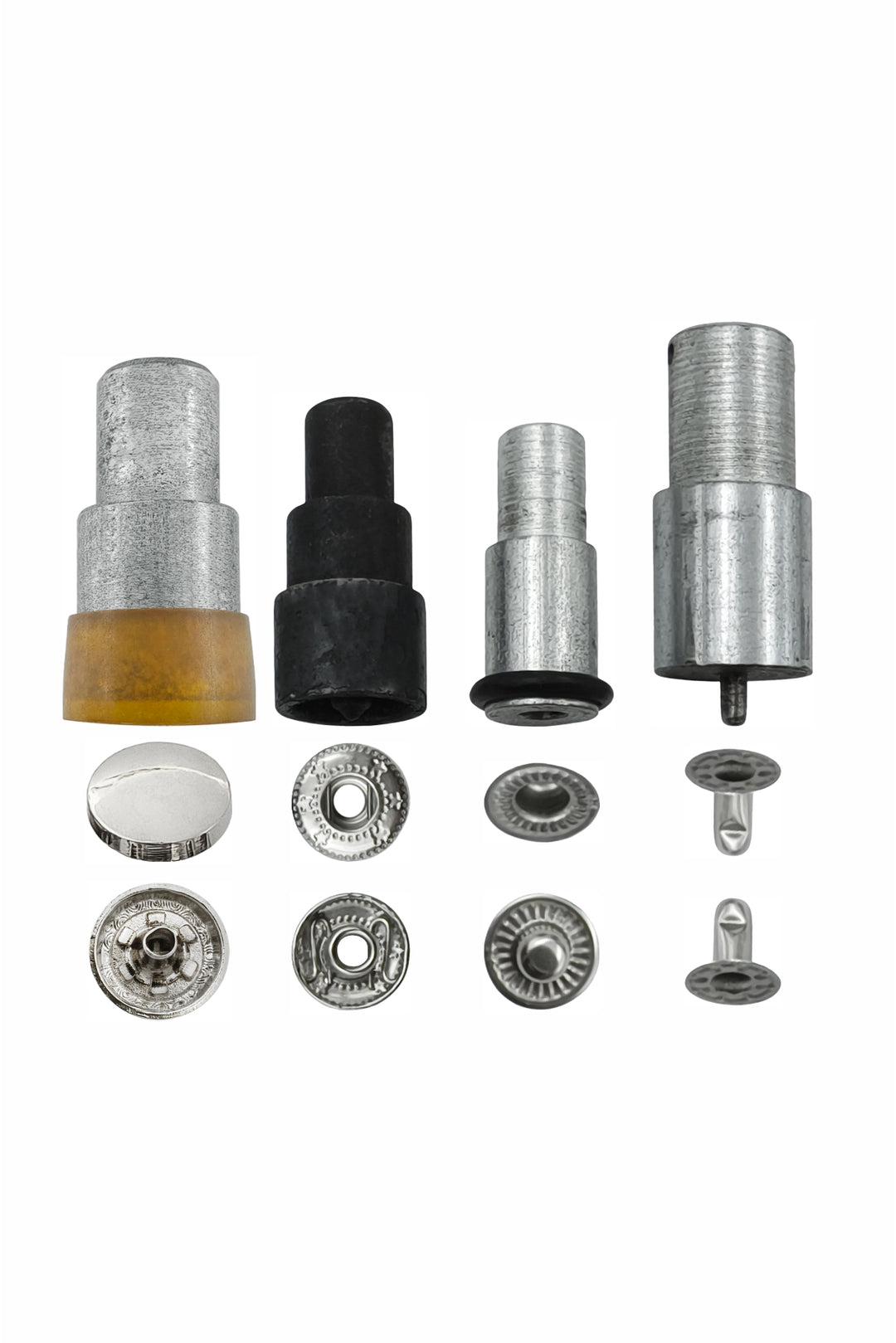 4-Part Dome Shape 12mm Snap Button Die Mold Set